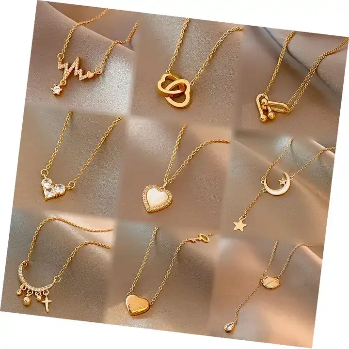 Fashion Jewelry Gold Stainless steel Zircon Heart Butterfly Pendant Necklace Star Moon Necklaces Jewelry Women
Fashion Jewelry Gold Stainless steel Zircon Heart Butterfly Pendant Necklace Star Moon Necklaces Jewelry Women