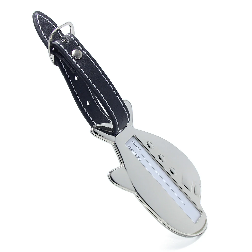 Airplane Shaped Zinc Alloy Metal Luggage Name Tag Personality Black Leather Strap Special Travel Gifts Luggage Tag
Airplane Shaped Zinc Alloy Metal Luggage Name Tag Personality Black Leather Strap Special Travel Gifts Luggage Tag