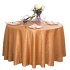 Custom table cover party gold coloured round long wedding table cloth