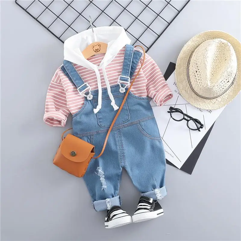 New Baby Boy Clothing Set Boy Long Sleeve hooded Shirt Suspenders PantsSuit Kids Casual striped Outfit, As picture
New Baby Boy Clothing Set Boy Long Sleeve hooded Shirt Suspenders PantsSuit Kids Casual striped Outfit, As picture