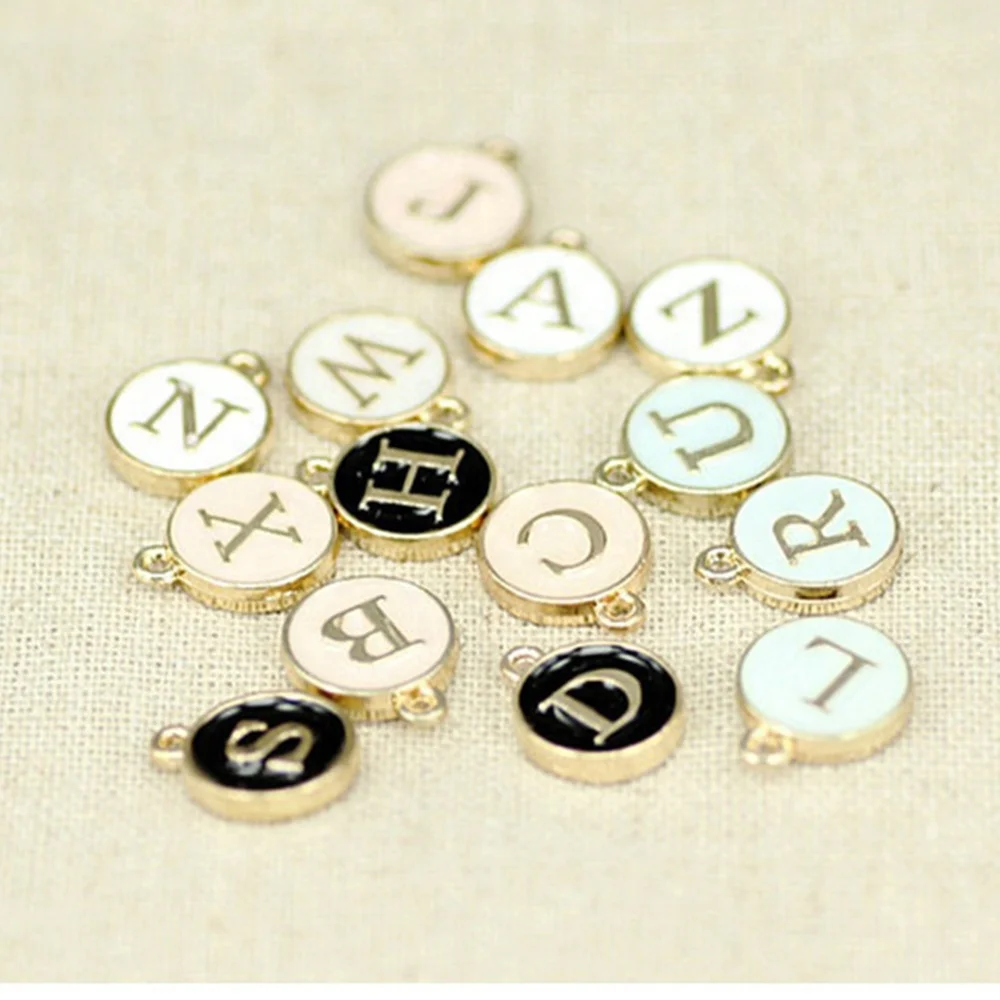 26pcs/Bag Mini Double Face Enamel Initial Alphabet Letter A To Z Charms For DIY Bracelet Making Jewelry / Baby Pins
26pcs/Bag Mini Double Face Enamel Initial Alphabet Letter A To Z Charms For DIY Bracelet Making Jewelry / Baby Pins