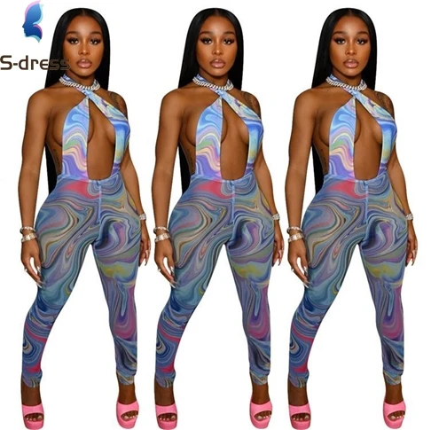 New Trendy Multicolor Lines Printed Mesh Sexy Halter Backless Women Summer One Piece Bodycon Romper Jumpsuit
New Trendy Multicolor Lines Printed Mesh Sexy Halter Backless Women Summer One Piece Bodycon Romper Jumpsuit