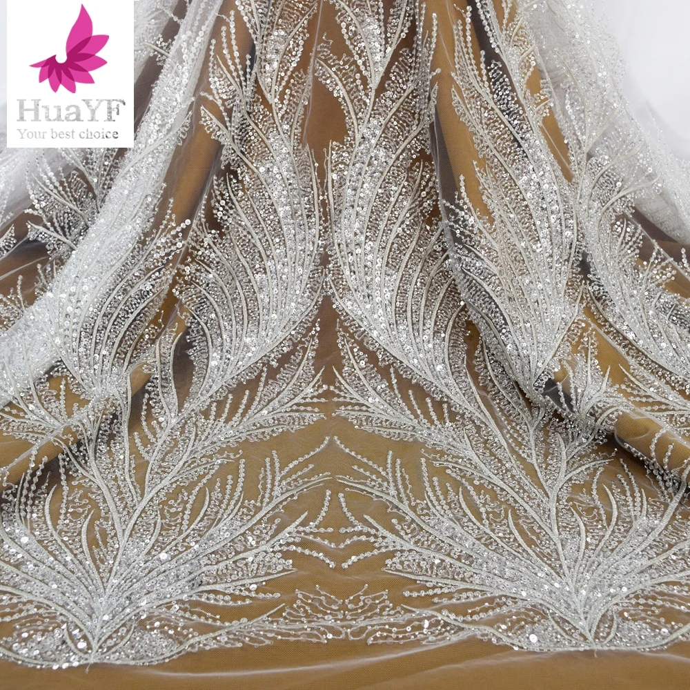 Exclusive white bridal wedding french 3d beaded sequins lace embroidery glossy thread evening dress fabric HY1511, As picture
Exclusive white bridal wedding french 3d beaded sequins lace embroidery glossy thread evening dress fabric HY1511, As picture