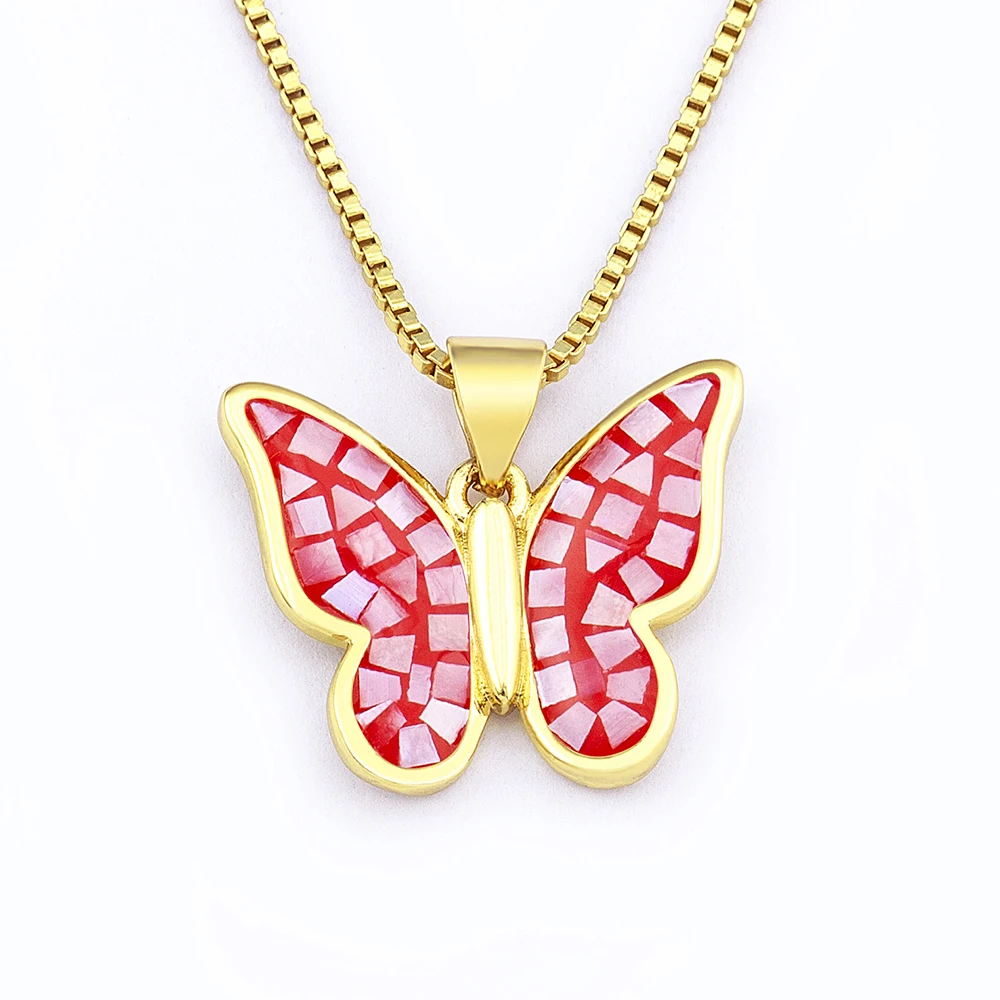 Stylish Colorful Shell Butterfly Necklace Cubic Zircon Copper High Quality Charm Pendant Necklace Jewelry for Women Wholesale, Green/pink/white/red/light blue
Stylish Colorful Shell Butterfly Necklace Cubic Zircon Copper High Quality Charm Pendant Necklace Jewelry for Women Wholesale, Green/pink/white/red/light blue