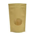 Custom order food grade ziplock stand up kraft paper bag for food