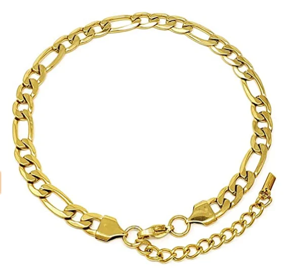 2021 Anklet Chain Trendy Women Stainless Steel Foot Jewelry 18K Gold Plated Chain Anklet Minimalist Gold Figaro Anklet, Steel,black,golden
2021 Anklet Chain Trendy Women Stainless Steel Foot Jewelry 18K Gold Plated Chain Anklet Minimalist Gold Figaro Anklet, Steel,black,golden
