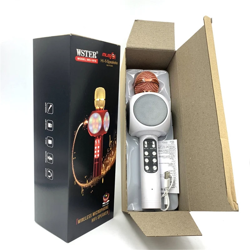 Wholesale Handheld Wireless Karaoke Song 858 Microphone Speaker Mobile Karaoke Microphone, Black ,gold ,rose,blue,pink,silver
Wholesale Handheld Wireless Karaoke Song 858 Microphone Speaker Mobile Karaoke Microphone, Black ,gold ,rose,blue,pink,silver