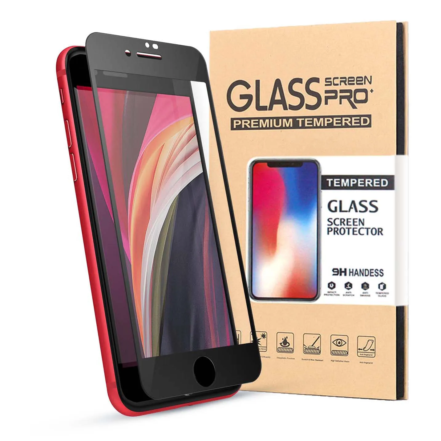 Mobile Phone Accessories for iPhone 6s 7 8 PLUS SE 2020,High Quality 2.5D 9H Tempered Glass Screen Protector, Black
Mobile Phone Accessories for iPhone 6s 7 8 PLUS SE 2020,High Quality 2.5D 9H Tempered Glass Screen Protector, Black