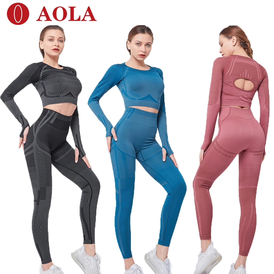 AOLA 2020 womens scrunch pants set women's 2 pieces yoga sports fitness wear suit, Dark gray/pink/blue
AOLA 2020 womens scrunch pants set women's 2 pieces yoga sports fitness wear suit, Dark gray/pink/blue