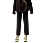 Custom New Fashion Black Wide Leg Pants Suit Pants