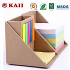 KAII Blank Memo Note Pads Sticky Note Bundle Set Including Square Note Pad and Index Flags with Kraft Box