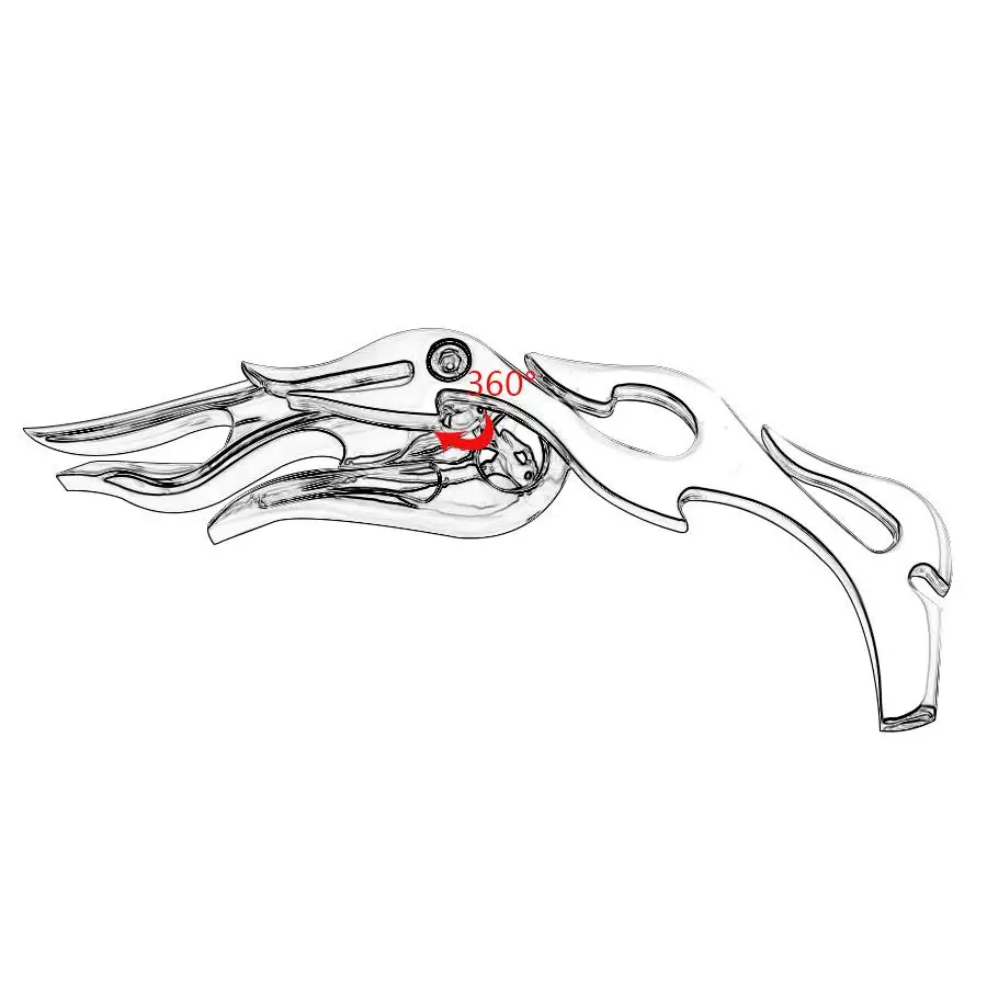 Motorcycle Mirror Scooter E-Bike Rearview Mirrors Flame Style 360 Degree Adjustment Electrombile Side Mirror 8mm 10mm Universal