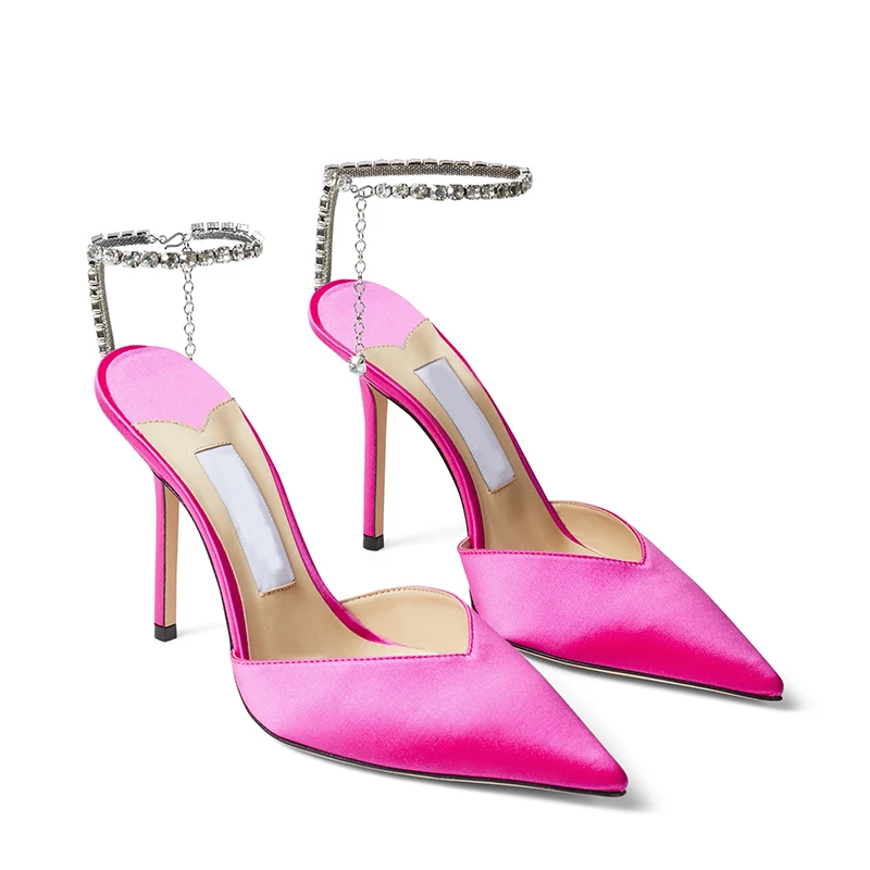Design Fashion Pointed Toe High Heels Shoes Women Satin Shiny Diamonds Buckle Quality Women Sandals Dress Shoes Big Size12
Design Fashion Pointed Toe High Heels Shoes Women Satin Shiny Diamonds Buckle Quality Women Sandals Dress Shoes Big Size12