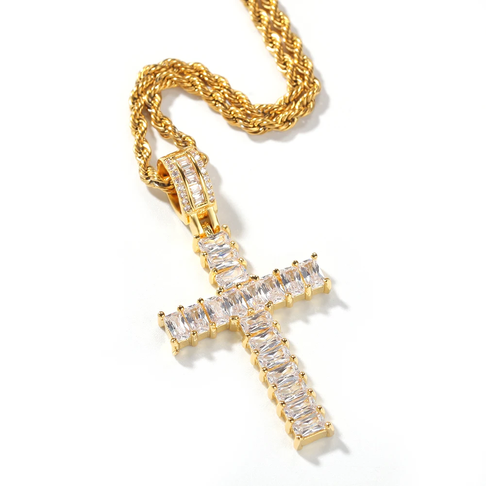 Iced Out Baguette Cross Pendant Mens Women Gothic Charm Square Cz Hip Hop Cross Bling Necklace, Gold color
Iced Out Baguette Cross Pendant Mens Women Gothic Charm Square Cz Hip Hop Cross Bling Necklace, Gold color