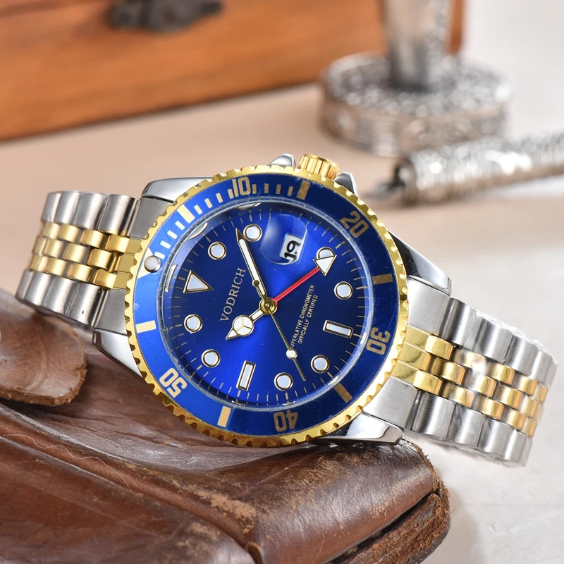 Vodrich2021 new men's business watch sapphire mirror calendar non-waterproof luminous stainless steel strap
Vodrich2021 new men's business watch sapphire mirror calendar non-waterproof luminous stainless steel strap