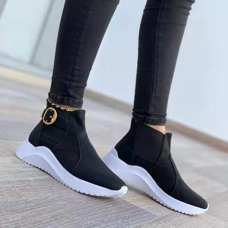 New Autumn Large Size Slip On Comfy High Top Walking Style Sneakers For Women, Black apricot brown navy blue
New Autumn Large Size Slip On Comfy High Top Walking Style Sneakers For Women, Black apricot brown navy blue