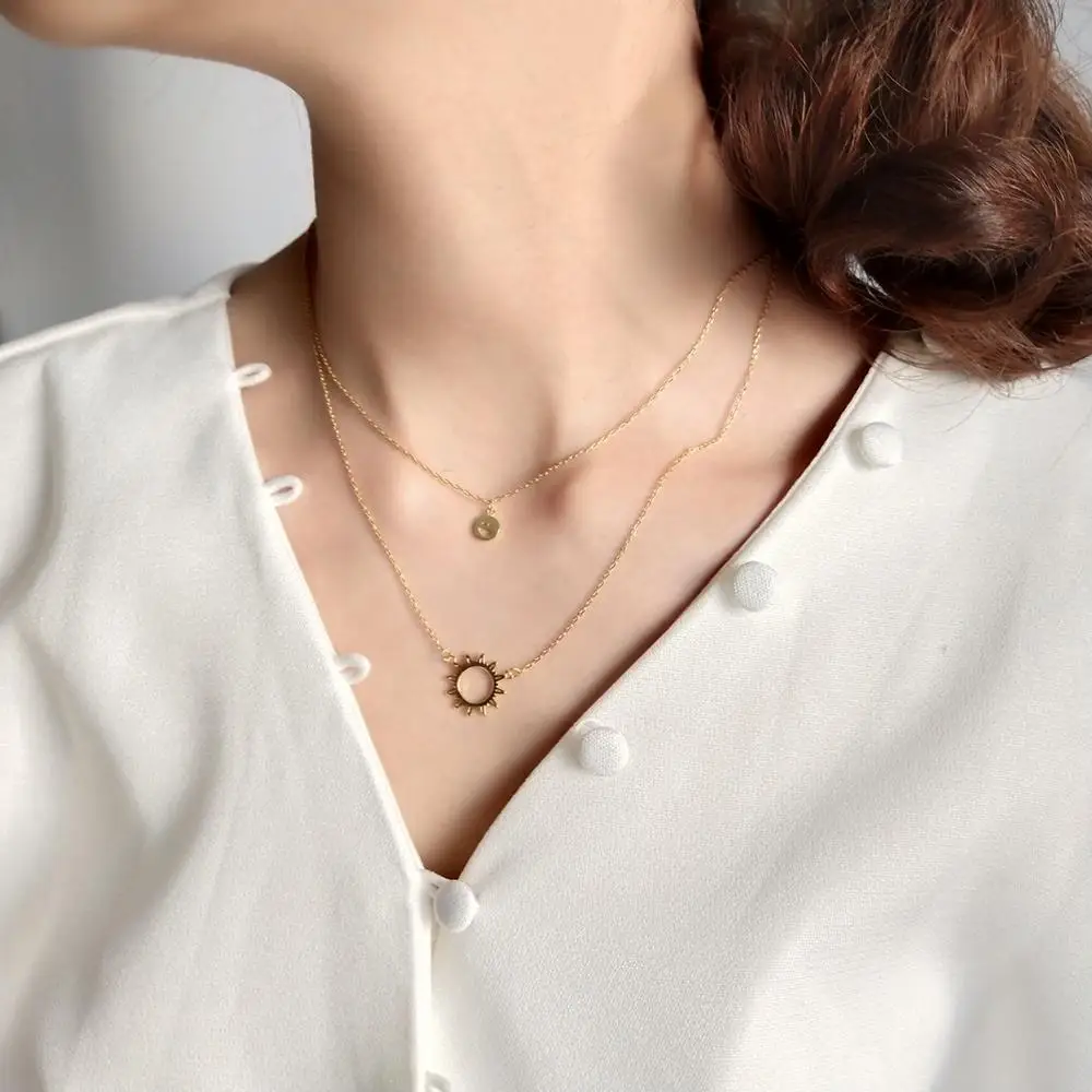 S925 Sterling Silver Smiling Face Pendant Necklace Female Simple Hollow Sun Smile Double Layer Necklace (SK965), As picture
S925 Sterling Silver Smiling Face Pendant Necklace Female Simple Hollow Sun Smile Double Layer Necklace (SK965), As picture