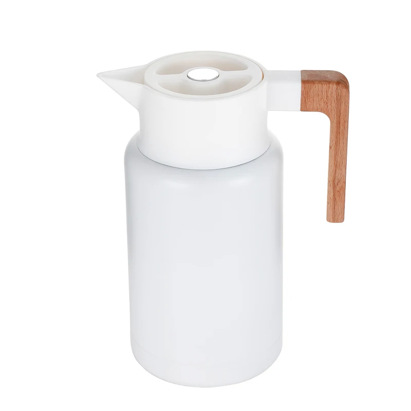 2.0L Big Size Wooden Handle Wide Mouth Design Stainless Steel Thermal Coffee Pot Thermal Jug in Stock 
2.0L Big Size Wooden Handle Wide Mouth Design Stainless Steel Thermal Coffee Pot Thermal Jug in Stock