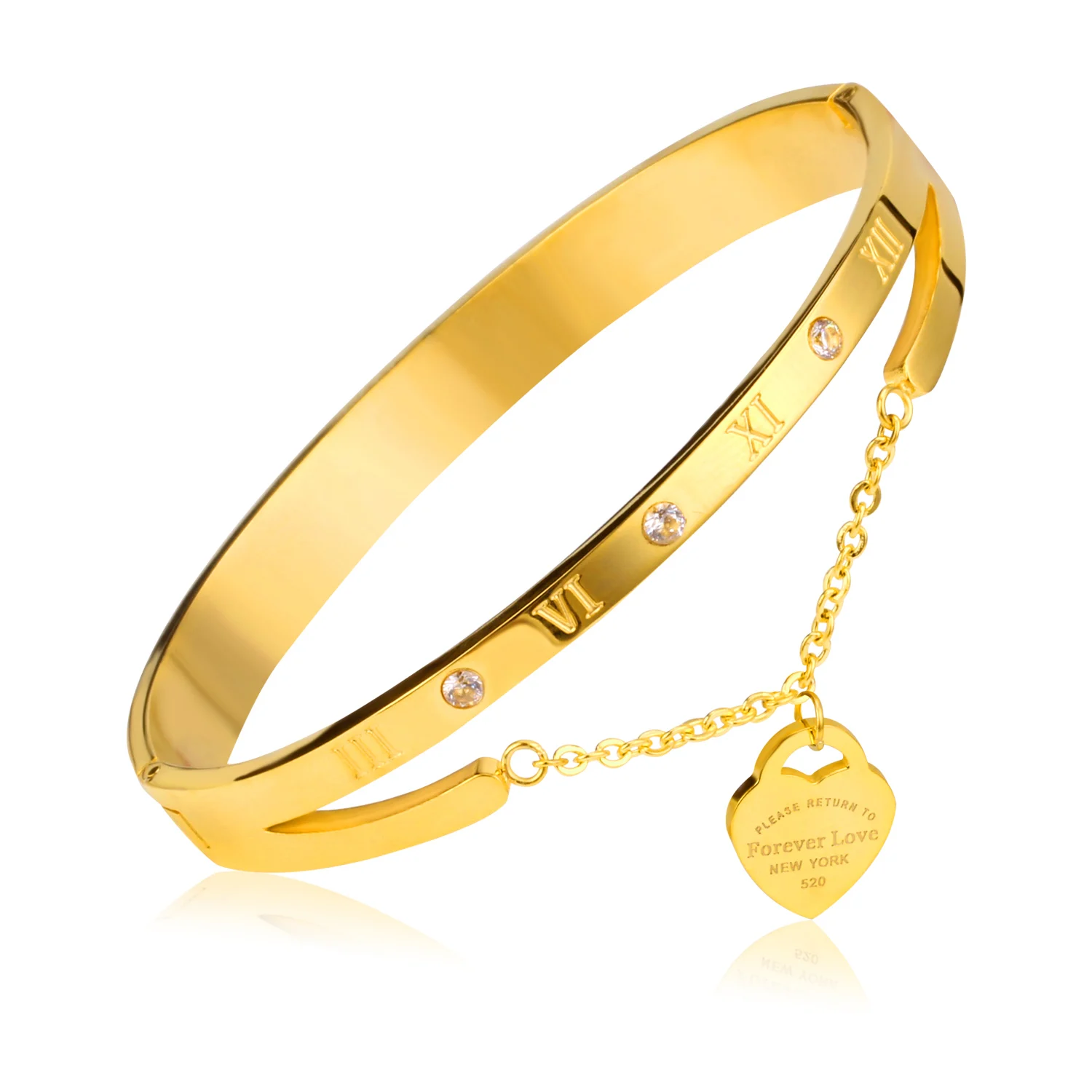 Latest Design Hot Selling Chain Alphabet Stainless Steel Jewelry Custom Bracelet Matte Cuff Bangle Roman Numerals with Zircon
Latest Design Hot Selling Chain Alphabet Stainless Steel Jewelry Custom Bracelet Matte Cuff Bangle Roman Numerals with Zircon