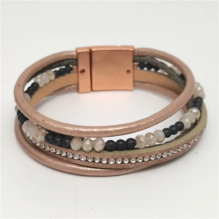 Professional manufacturer fashion new design bohemian style leather crystal bracelets
Professional manufacturer fashion new design bohemian style leather crystal bracelets
