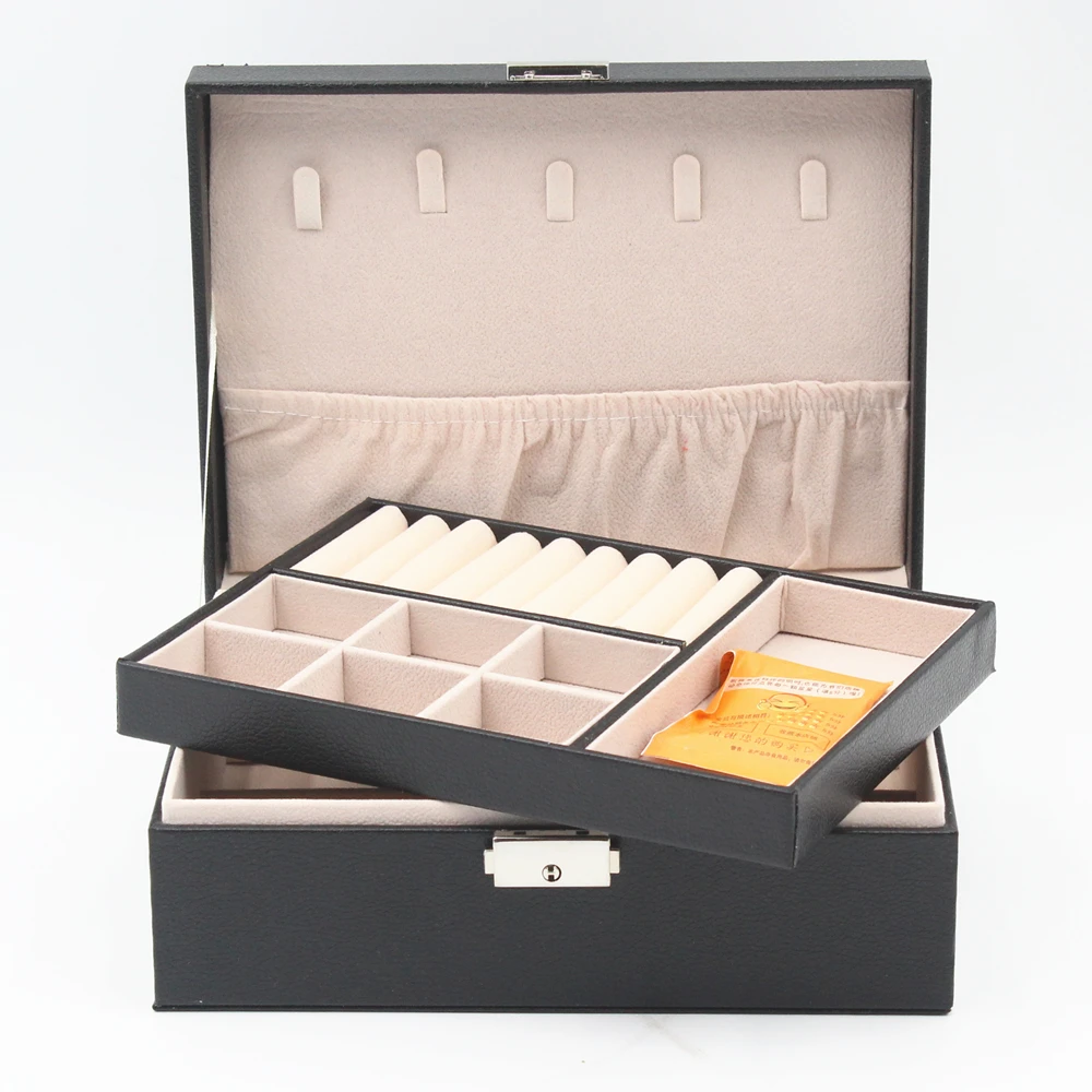 Promotional pu leather jewelry storage box with tray for girls ladies womens gift jewel showing jewellery display case, White & black & pink
Promotional pu leather jewelry storage box with tray for girls ladies womens gift jewel showing jewellery display case, White & black & pink