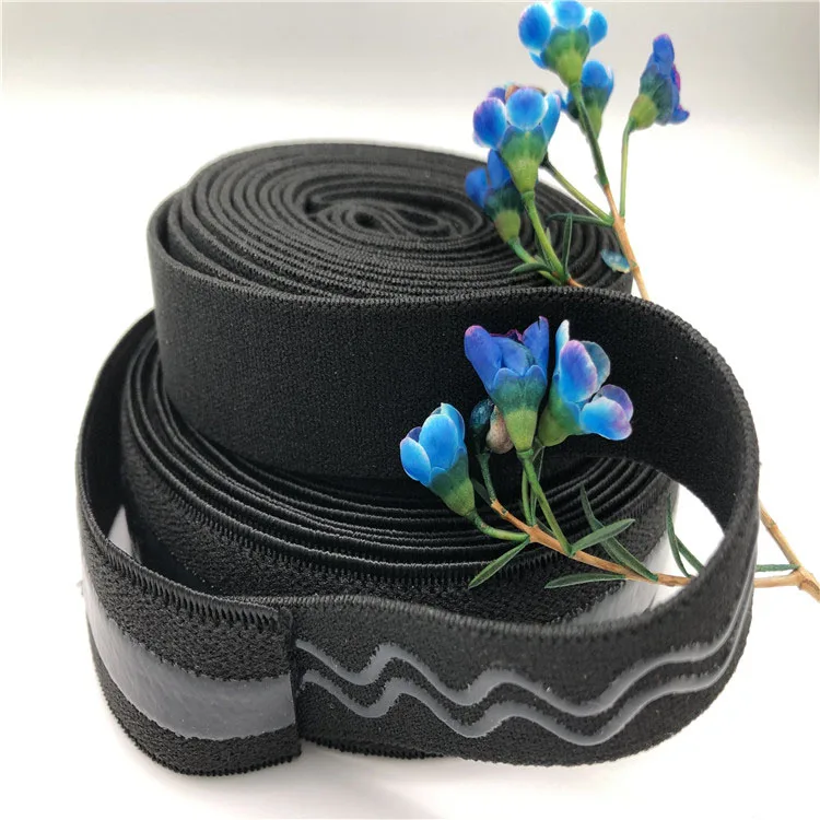 elastic Bra tape with non slip silicone grip for women underwear