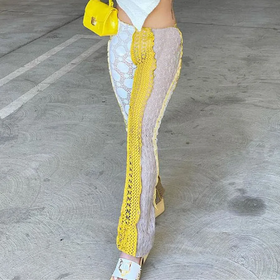 Nibber K21P04082 Summer Fall Stylish Patchwork Hollow Out High Waist Casual Street Outfit Lady Pants Knitted Trousers Women's, Khaki
Nibber K21P04082 Summer Fall Stylish Patchwork Hollow Out High Waist Casual Street Outfit Lady Pants Knitted Trousers Women's, Khaki