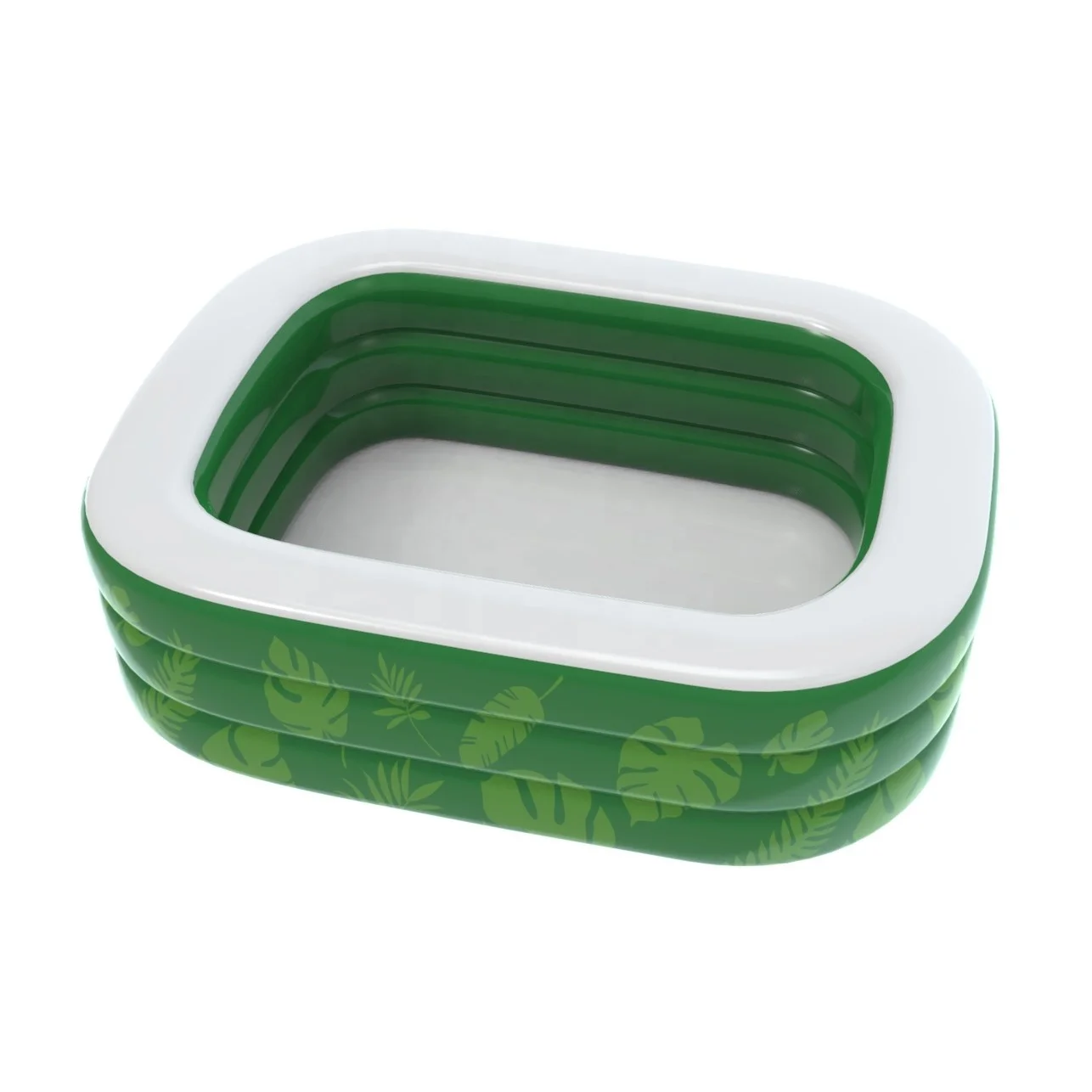 POOLUCKY Tropical Green Leaves Pattern Adults Family Rectangle 180x135x55cm Inflatable Swimming Pool
POOLUCKY Tropical Green Leaves Pattern Adults Family Rectangle 180x135x55cm Inflatable Swimming Pool