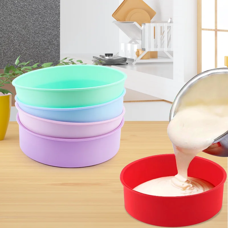 DUMO Round Cake Pan Silicone Mold 4-6-8-10-Inch Non Stick Bakeware Sets Tray Other Bakeware Baking Tool Cake Mold
DUMO Round Cake Pan Silicone Mold 4-6-8-10-Inch Non Stick Bakeware Sets Tray Other Bakeware Baking Tool Cake Mold