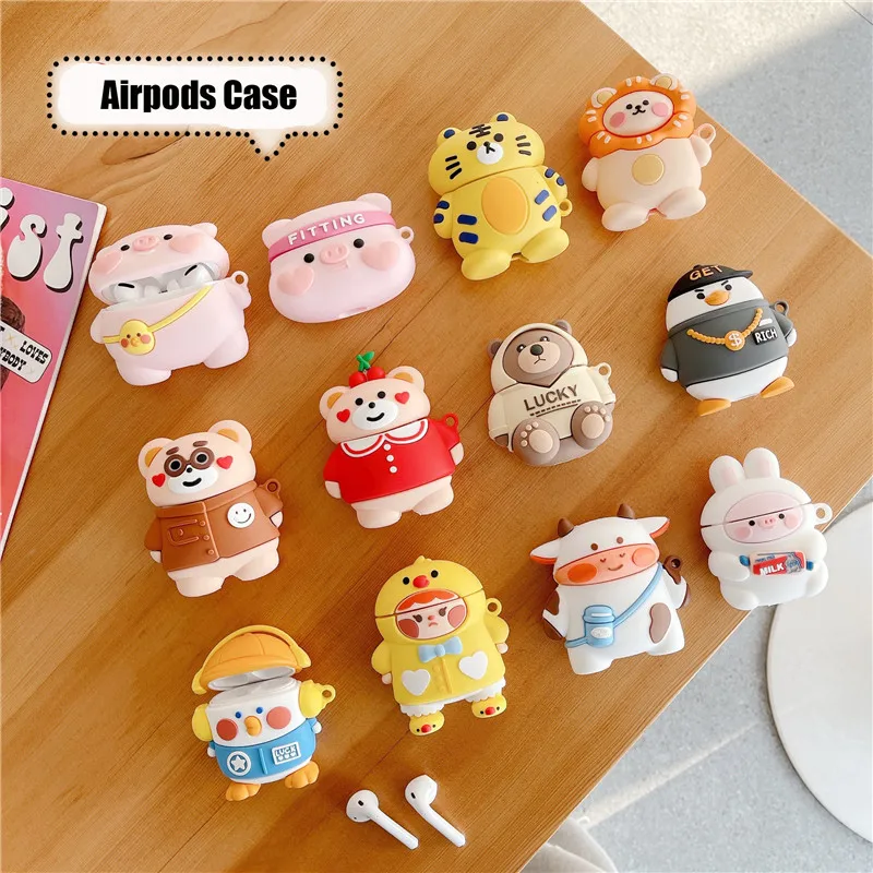 2021 Fashion Luxury Custom 3D Cartoon Cute Zoo Animals Designers Silicone Cases Funda Cover for Airpods 1/2 for Airpods Pro
2021 Fashion Luxury Custom 3D Cartoon Cute Zoo Animals Designers Silicone Cases Funda Cover for Airpods 1/2 for Airpods Pro
