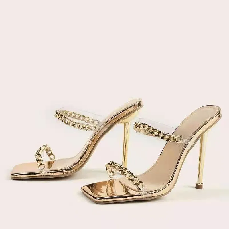 New arrivals 2021 European and American foreign trade and new super high heel metal plating heel square, Black,gold
New arrivals 2021 European and American foreign trade and new super high heel metal plating heel square, Black,gold