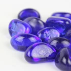 Sea decorative cashew shape glass Gems Flat Clear Marbles Pebbles for Vase Filler
