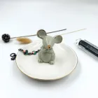 Custom Various Style Mouse Shape Ceramic Ring Holder Personalized Craft Gift For Home Decor