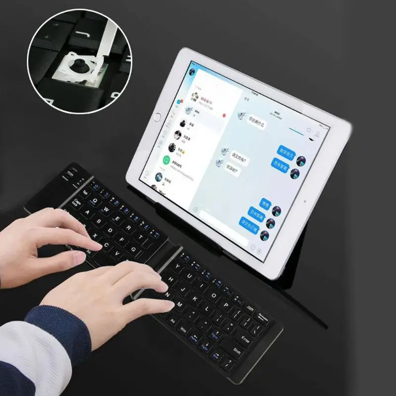 Portable Ultra Thin Light Mini BT 3.0 Folding Keyboard Wireless Rechargeable Keypad For IOS/Android/Windows Ipad Tablet P
Portable Ultra Thin Light Mini BT 3.0 Folding Keyboard Wireless Rechargeable Keypad For IOS/Android/Windows Ipad Tablet P