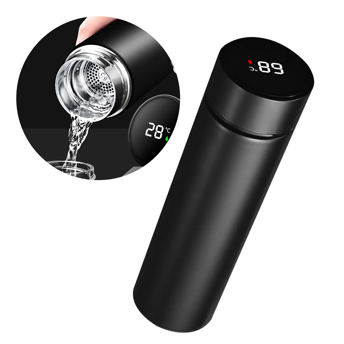 Smart Water Bottle Stainless Steel Vacuum Cup LED Display Temperature Business Gift Creative Vacuum Flasks, Customized color acceptable
Smart Water Bottle Stainless Steel Vacuum Cup LED Display Temperature Business Gift Creative Vacuum Flasks, Customized color acceptable