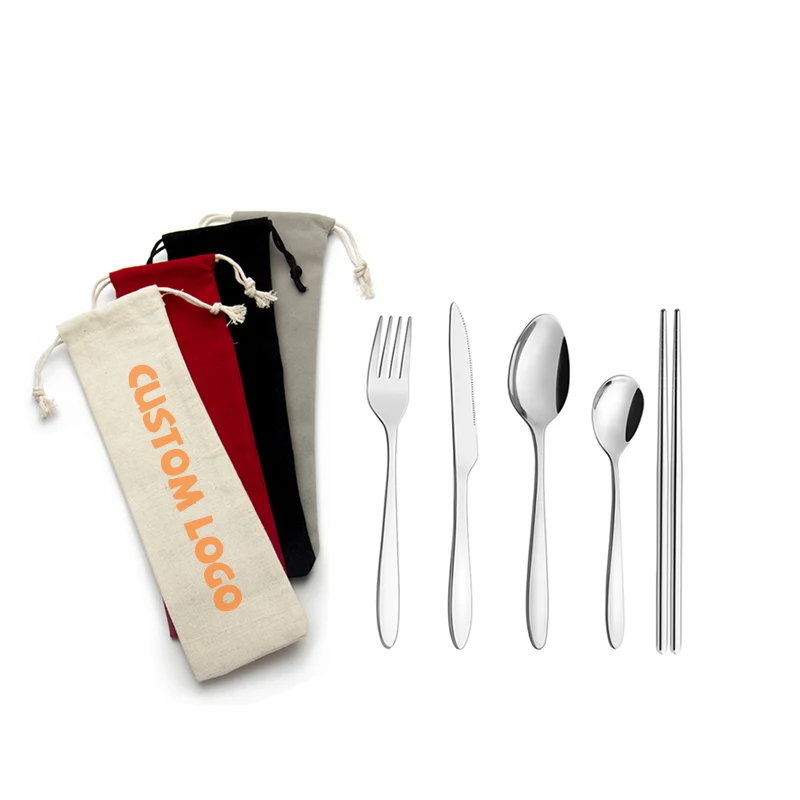 Custom Logo Reusable Knife Spoon Fork Chopsticks Straw Portable Camping Travel Stainless Steel Cutlery Set With Case
Custom Logo Reusable Knife Spoon Fork Chopsticks Straw Portable Camping Travel Stainless Steel Cutlery Set With Case