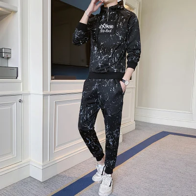 2020 autumn men casual loose hooded sports long sleeve pants two piece suit sweater, Picture
2020 autumn men casual loose hooded sports long sleeve pants two piece suit sweater, Picture