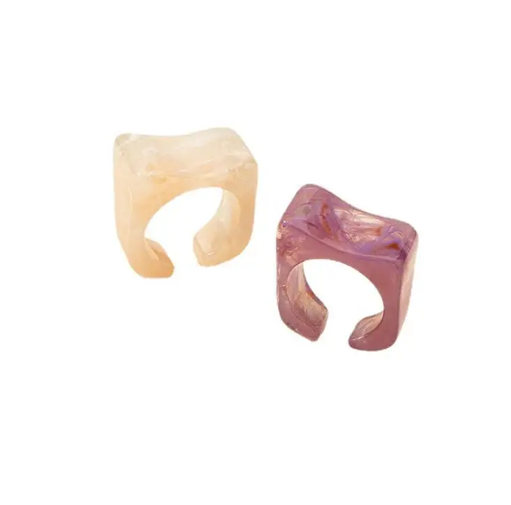 2pcs/Set New Colorful Transparent Resin Acrylic Square Open Rings Set for Women Girls Party Travel Jewelry Gifts, 2colors
2pcs/Set New Colorful Transparent Resin Acrylic Square Open Rings Set for Women Girls Party Travel Jewelry Gifts, 2colors