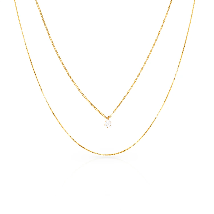 Chris April fashion jewelry stainless steel PVD gold double layers diamond necklace for women
Chris April fashion jewelry stainless steel PVD gold double layers diamond necklace for women