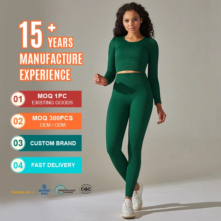 Oem Women'S 2 Piece Tracksuit Workout Outfits Seamless High Waist Leggings And Long Sleeve Crop Top Yoga Activewear Set
Oem Women'S 2 Piece Tracksuit Workout Outfits Seamless High Waist Leggings And Long Sleeve Crop Top Yoga Activewear Set