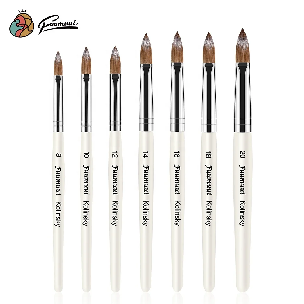 FUUMUUI 2021 Hot Sale Pearl White 3d Nail Art Production Kolinsky Hair Pure 100% Kolinsky Acrylic Brush 8 10 12 14 16
FUUMUUI 2021 Hot Sale Pearl White 3d Nail Art Production Kolinsky Hair Pure 100% Kolinsky Acrylic Brush 8 10 12 14 16