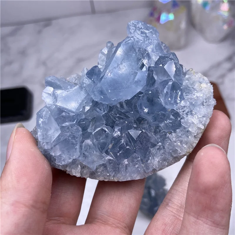 

wholesale healing crystals Rock Kyanite geode clusters natural Celestite quartz crystal cluster for home decor
