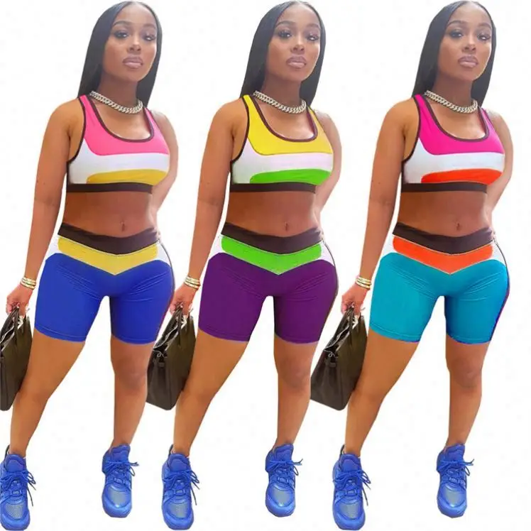 MISS Good Quality Sports Stracksuit Summer Colors Vest And Shorts Womans 2021 Summer Two Piece 2 Piece Sets
MISS Good Quality Sports Stracksuit Summer Colors Vest And Shorts Womans 2021 Summer Two Piece 2 Piece Sets