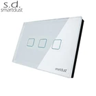 Smart Google Home Kit Light WIFI Touch Wireless Switch 3 Gang EWeLink App Control Switch