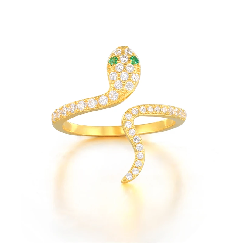s925 sterling silver ring niche design luxury diamond snake jewelry opening adjustable ring, Gold/white
s925 sterling silver ring niche design luxury diamond snake jewelry opening adjustable ring, Gold/white