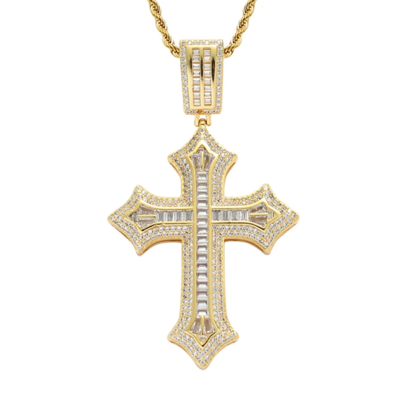 Luxury European nobleman full zircon sword cross necklace accessories hip hop custom pendant jewelry, White/yellow/rose
Luxury European nobleman full zircon sword cross necklace accessories hip hop custom pendant jewelry, White/yellow/rose