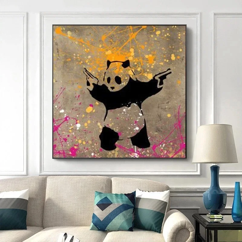 Cute Panda with Guns Canvas Painting Animal Posters and Prints Wall Art Pictures for Living Room Home Decoration Cuadros
Cute Panda with Guns Canvas Painting Animal Posters and Prints Wall Art Pictures for Living Room Home Decoration Cuadros