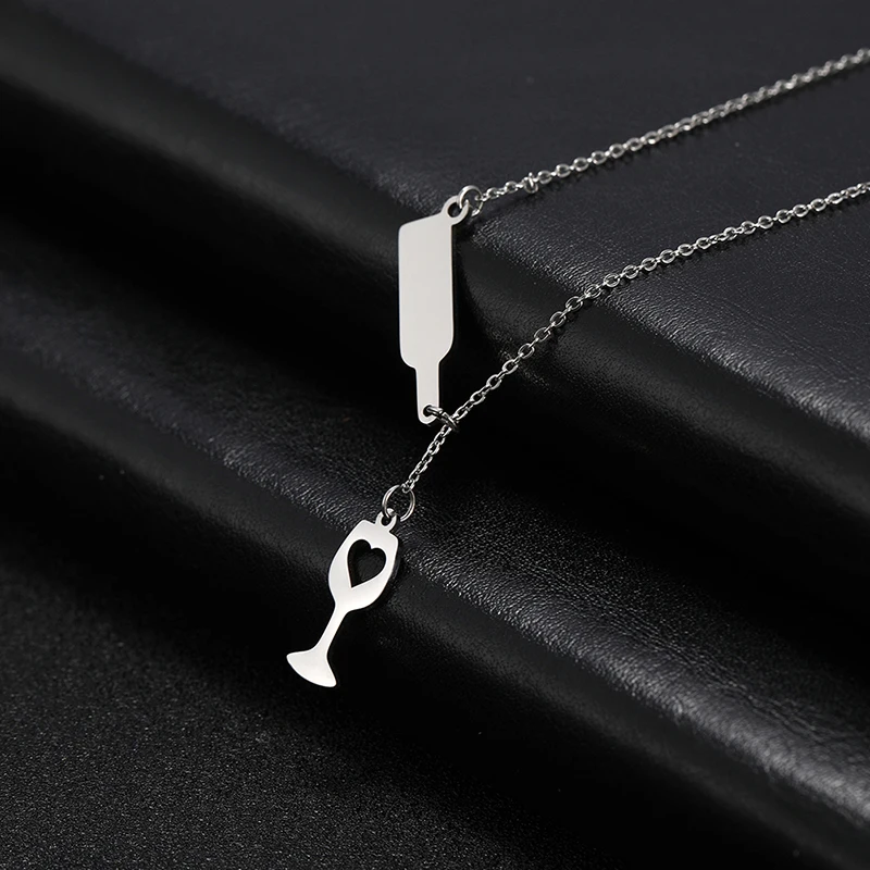 Red Wine Glasses And Bottles Stainless Steel Beer Cup Necklace Fashion Women Jewelry 2021 Adjustable Link Chain Necklace
Red Wine Glasses And Bottles Stainless Steel Beer Cup Necklace Fashion Women Jewelry 2021 Adjustable Link Chain Necklace