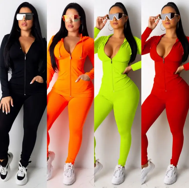 2020 High Quality Autumn Pure Color Sexy Leisure Zipper Sport Suit Stacked Pants 2 piece set women, As picture
2020 High Quality Autumn Pure Color Sexy Leisure Zipper Sport Suit Stacked Pants 2 piece set women, As picture