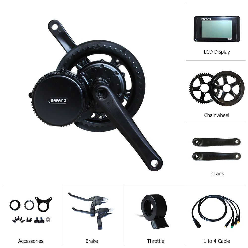 Bafang BBS01 36v 250w 350w Mountain Road Electric Bike Mid Drive Motor Conversion Kits with LCD Display (Optional C18 Color )
Bafang BBS01 36v 250w 350w Mountain Road Electric Bike Mid Drive Motor Conversion Kits with LCD Display (Optional C18 Color )